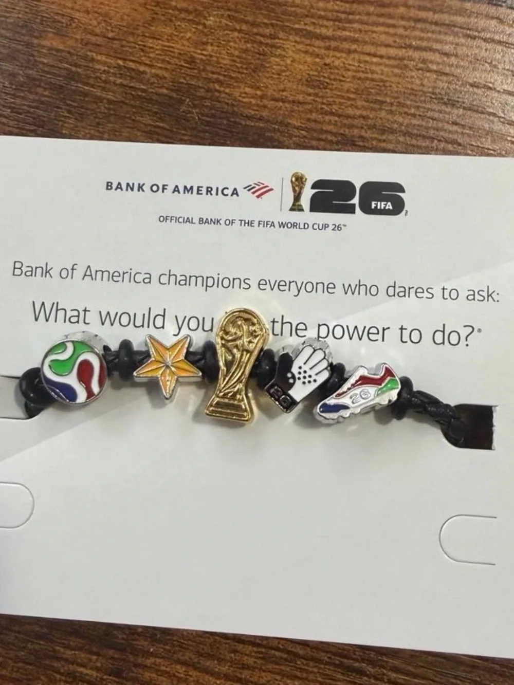 Gold World Cup Trophy Charm Bead with Silver Sports Accents